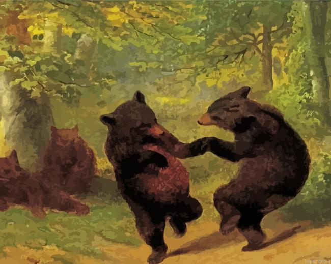 Aesthetic Dancing Bears Painting By Numberss.png