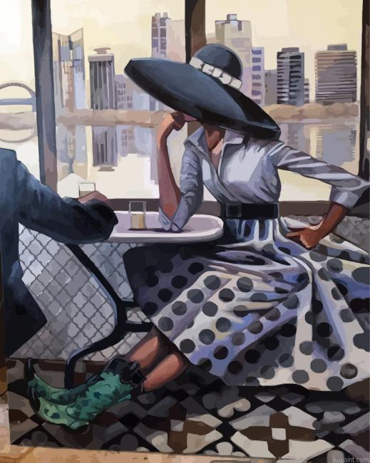 Aesthetic Deco Classy Lady Painting By Numberss.png