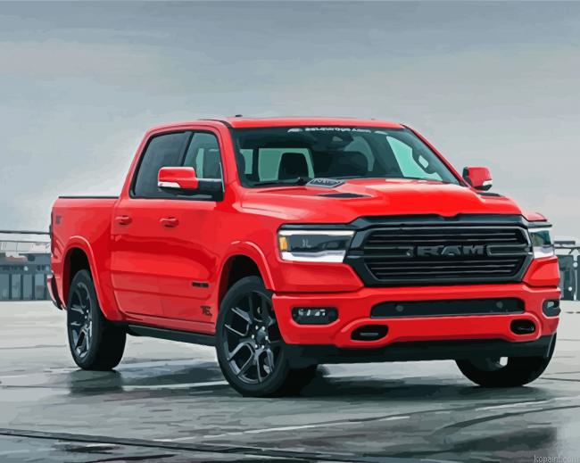 Aesthetic Dodge Ram Painting By Numberss.png