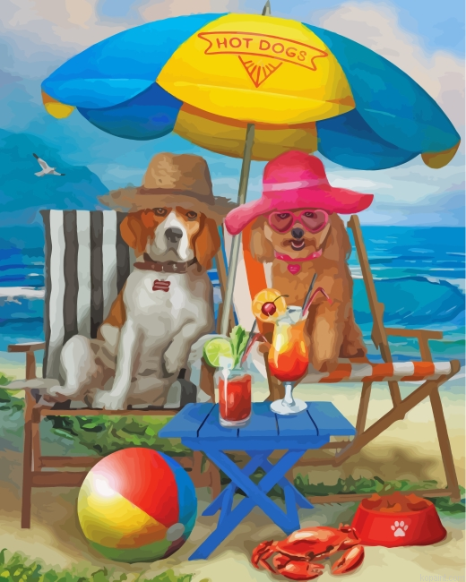 Aesthetic Dogs Couple Painting By Numberss.png