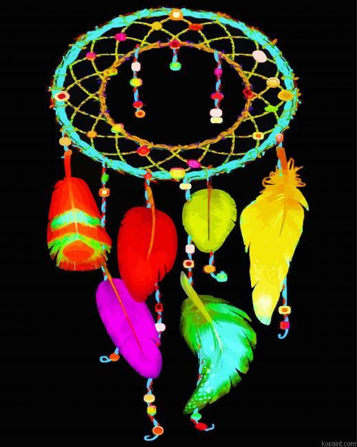 Aesthetic Dream Catcher Painting By Numberss.png