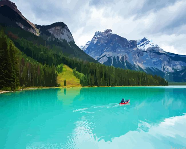 Aesthetic Emerald Lake Canada Painting By Numberss.png