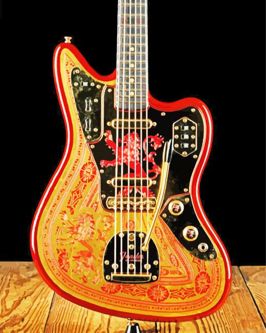 Aesthetic Fender Jaguar Guitar Painting By Numberss.png