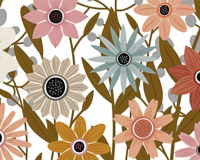 Aesthetic Flower Orizontal Painting By Numberss.png
