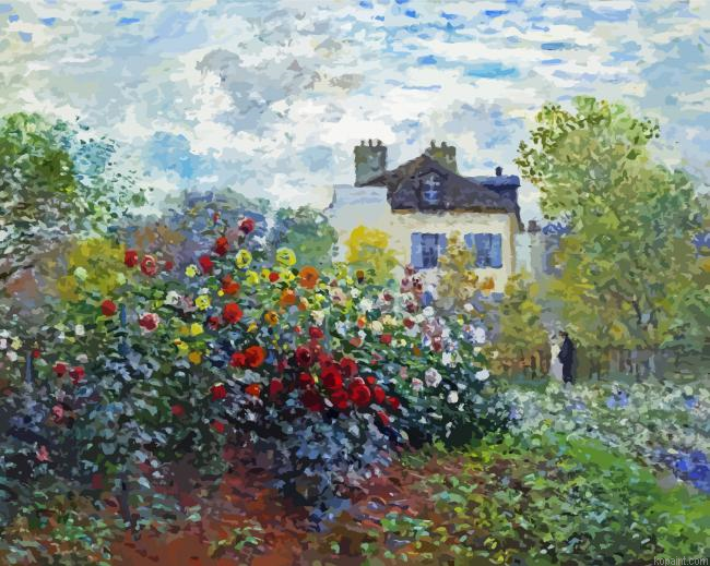 Aesthetic Garden Art Painting By Numberss.png