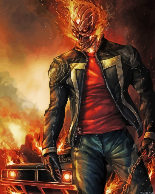 Aesthetic Ghost Rider Painting By Numberss.png