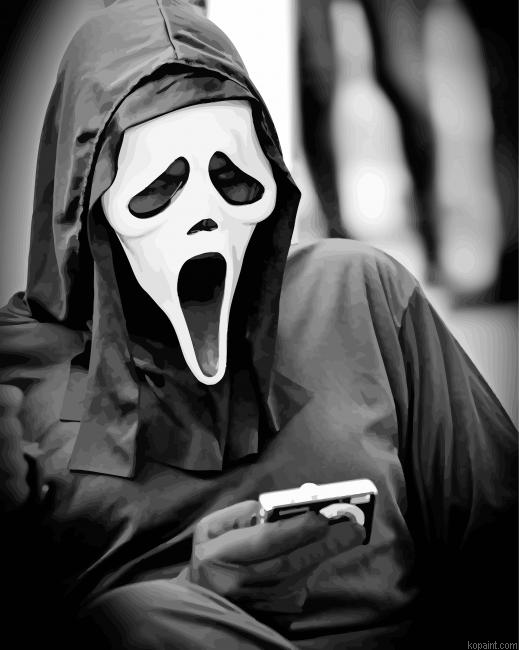 Aesthetic Ghostface Painting By Numberss.png