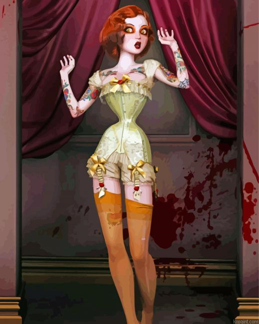 Aesthetic Girl Wearing Bodice Painting By Numberss.png
