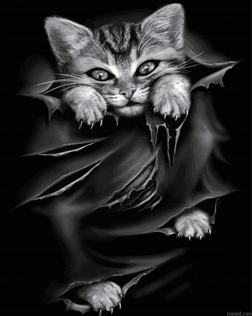 Aesthetic Gothic Animal Painting By Numberss.png