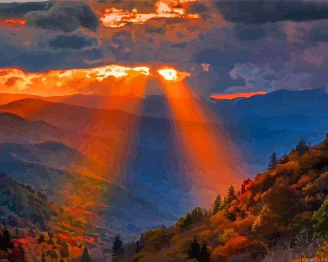 Aesthetic Great Smoky Mountains Painting By Numberss.png
