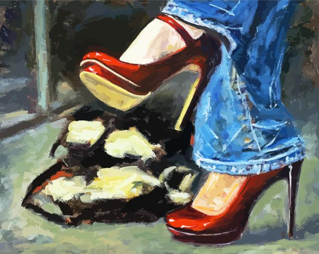 Aesthetic High Heels Illustration Painting By Numberss.png