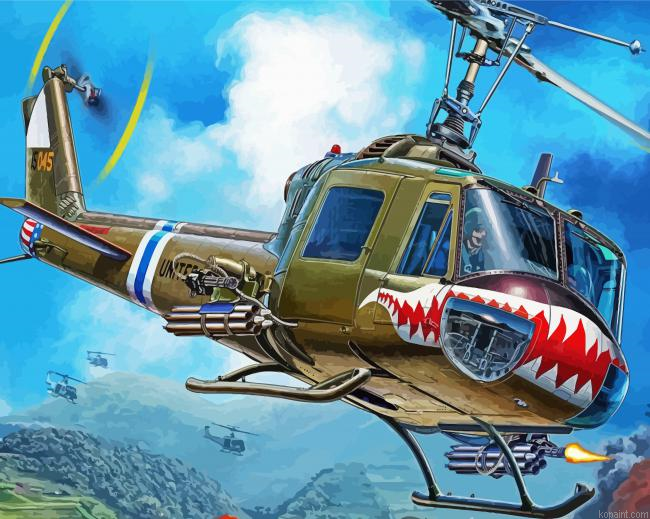 Aesthetic Huey Helicopter Painting By Numberss.png