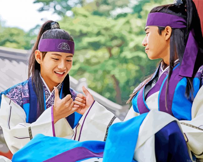 Aesthetic Hwarang Characters Painting By Numberss.png