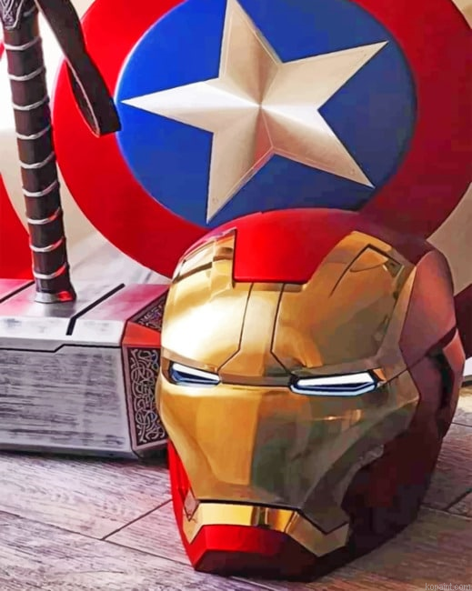 Aesthetic Iron Man Painting By Numberss.png