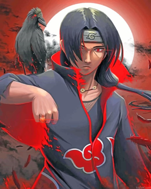 Aesthetic Itachi Anime Painting By Numberss.png