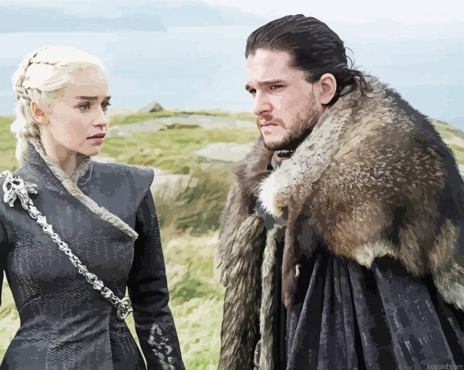 Aesthetic Jon And Daenerys Painting By Numberss.png
