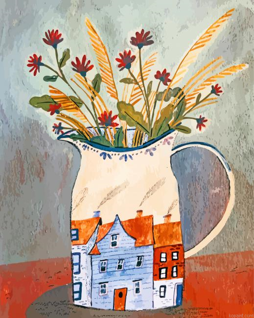 Aesthetic Jug Painting By Numberss.png