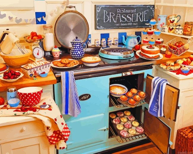 Aesthetic Kitchen Painting By Numberss.png
