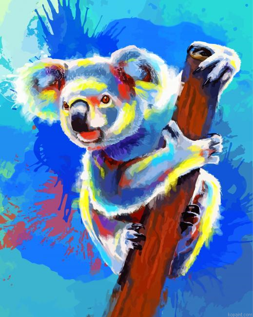 Aesthetic Koala Painting By Numberss.png