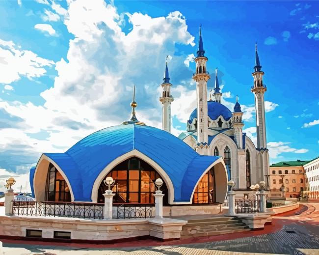 Aesthetic Kul Sharif Mosque Painting By Numberss.png