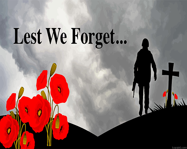 Aesthetic Lest We Forget Remembrance Day Paint By Numbers.png
