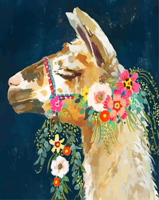 Aesthetic Llama Painting By Numberss.png