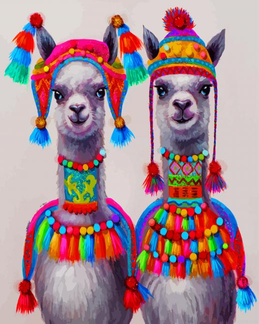 Aesthetic Llamas Painting By Numberss.png