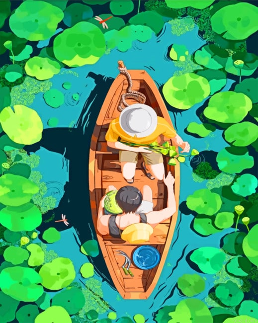 Aesthetic Men On A Boat New Painting By Numberss.png