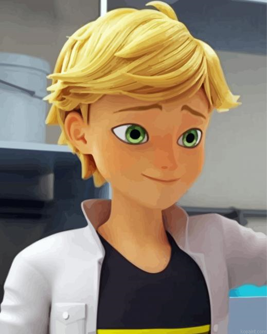 Aesthetic Miraculous Adrien Painting By Numberss.png