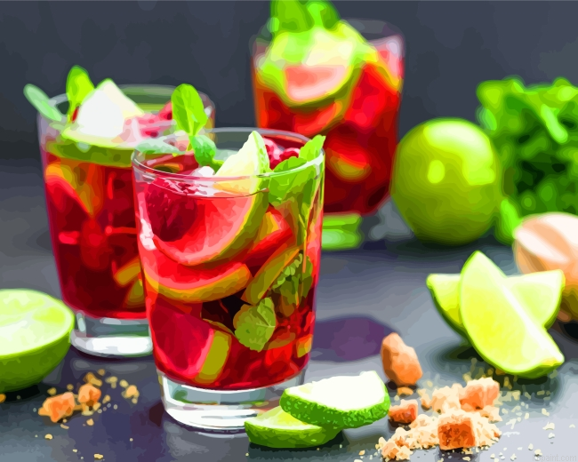 Aesthetic Mojito Painting By Numberss.png