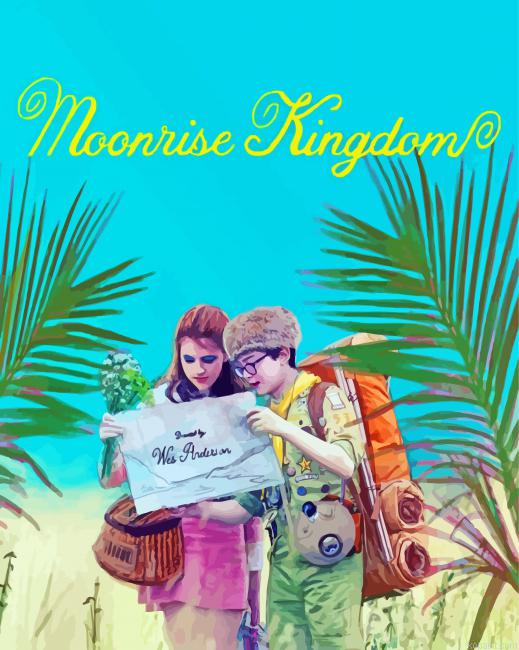 Aesthetic Moonrise Kingdom Poster Paint By Numbers