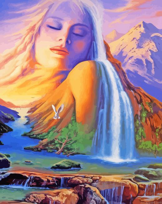 Aesthetic Mountain Woman Painting By Numberss.png
