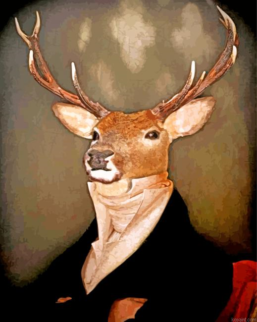 Aesthetic Mr Deer Painting By Numberss.png