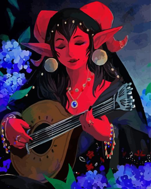 Aesthetic Musician Wizard Painting By Numberss.png