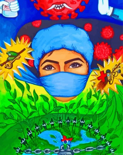Aesthetic Nurse Illustration Painting By Numberss.png