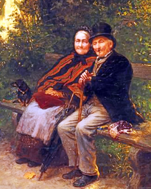 Aesthetic Old Couple Vintage Painting By Numberss.png