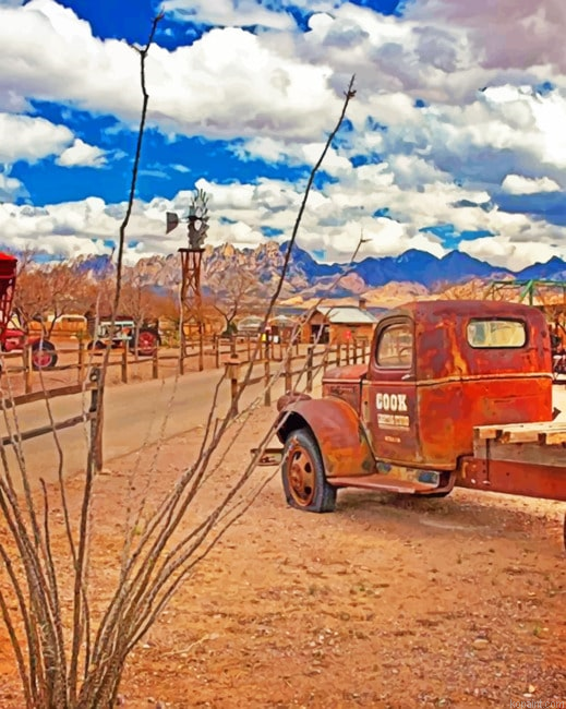 Aesthetic Old Truck New Painting By Numberss.png