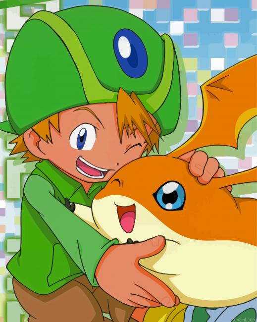 Aesthetic Patamon Digimon Painting By Numberss.png
