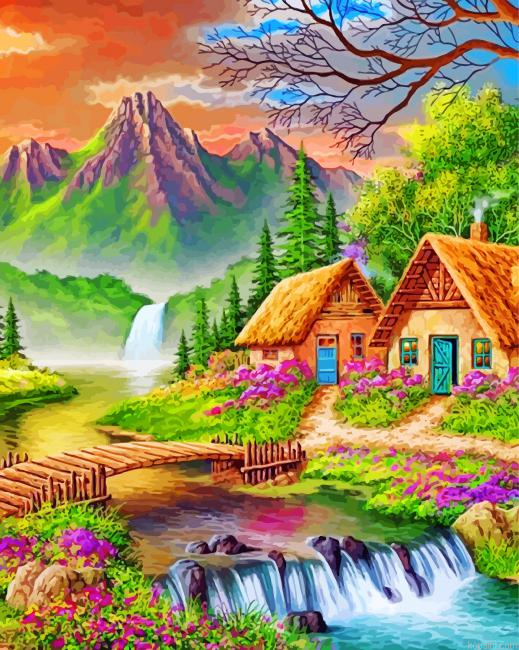 Aesthetic Peaceful Land Painting By Numberss.png