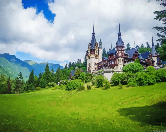 Aesthetic Peles Castle Sinaia Painting By Numberss.png