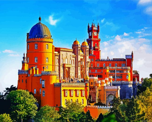 Aesthetic Pena Palace Painting By Numberss.png