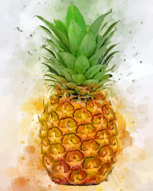 Aesthetic Pineapple Painting By Numberss.png