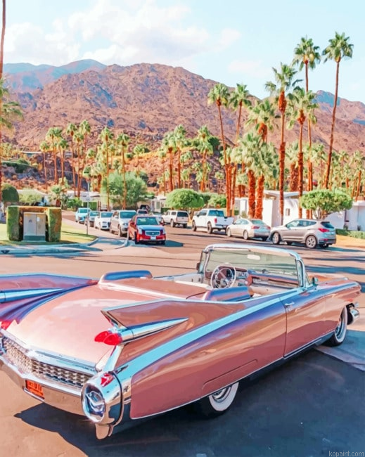 Aesthetic Pink Car New Painting By Numberss.png