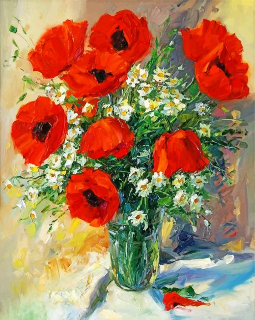 Aesthetic Poppies Painting By Numberss.png