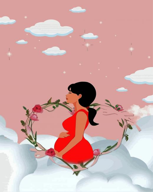 Aesthetic Pregnant Lady Paint By Numbers.png