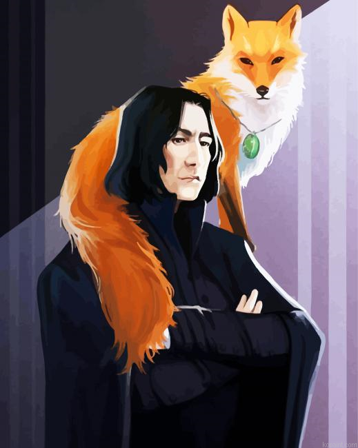 Aesthetic Professor Severus Snape Painting By Numberss.png