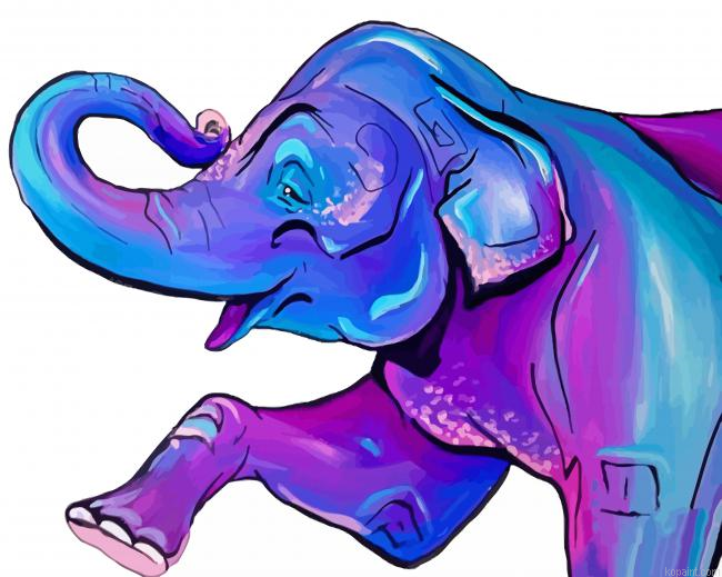 Aesthetic Purple Elephant Painting By Numberss.png