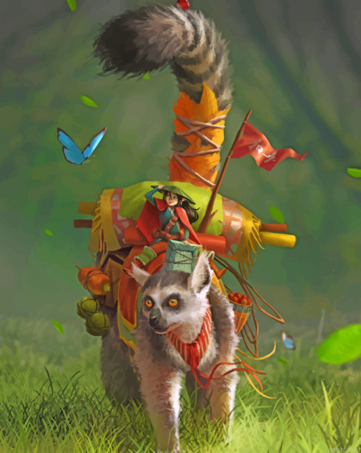 Aesthetic Raccoon Painting By Numberss.png