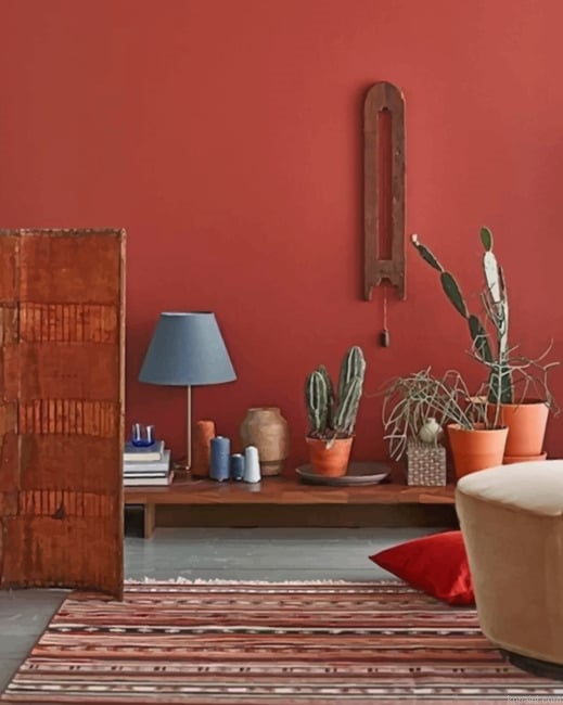 Aesthetic Room With Plant New Painting By Numberss.png