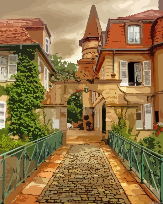 Aesthetic Russian Big House Painting By Numberss.png